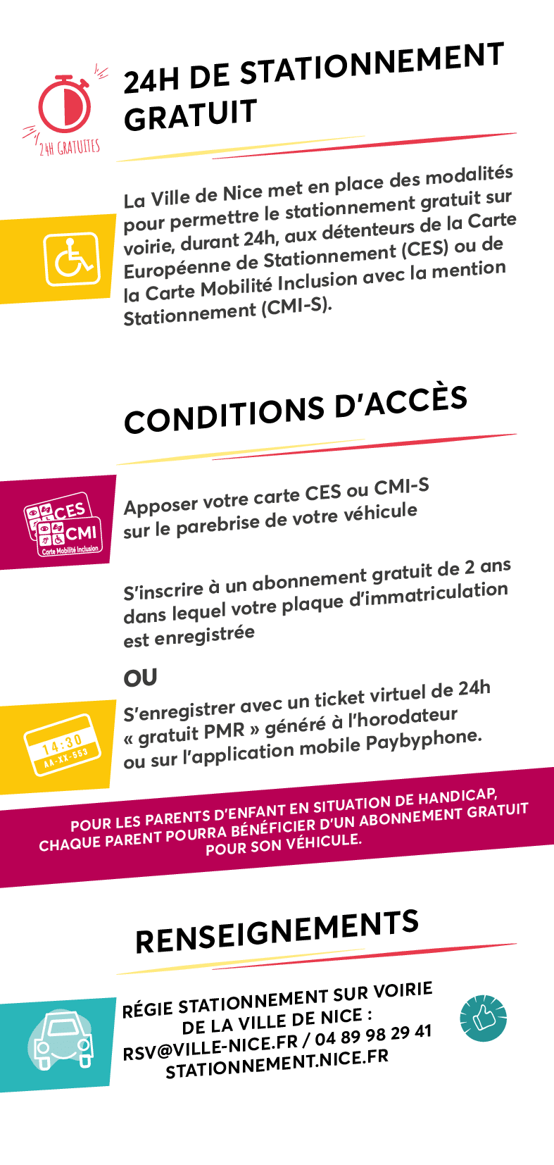 Carte CMI-S ou CES : Stationnement gratuit à Nice 